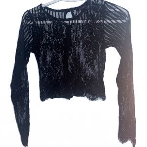 Revamped Black Lace Blouse